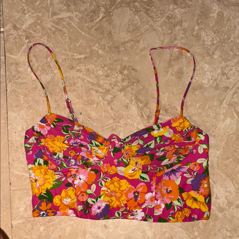 Zara floral corset